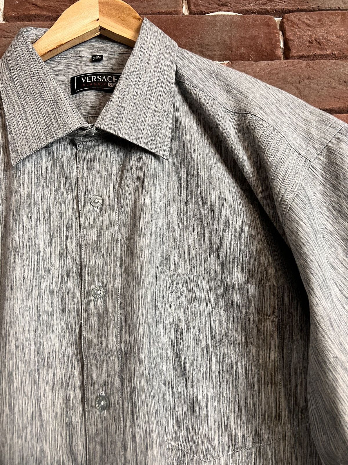 Versace Jeans Couture Versace V2 Classic Vintage 90s Button Up Shirt Hype Designer Size US XL / EU 56 / 4 - 3 Thumbnail