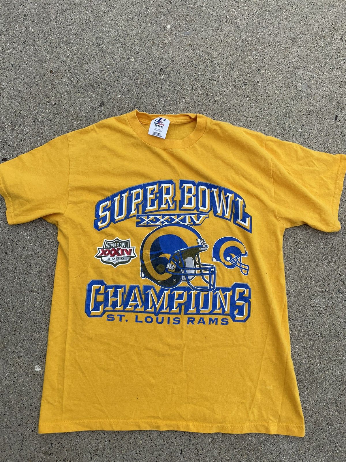 Superbowl 2000 St. Louis Rams Champion Vintage Style Tshirt