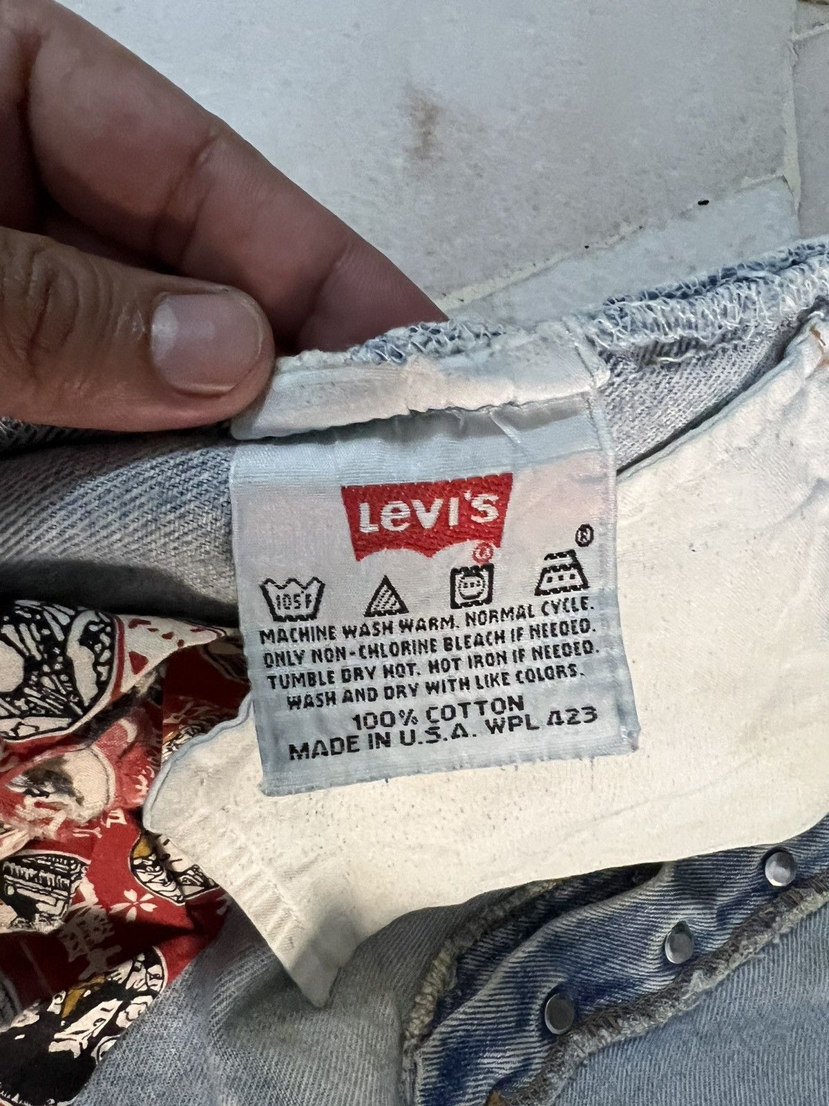 If Six Was Nine × Levi's LAST DROP 🔥Vintage 90’s Levis 501 Distressed Denim Jeans Size US 30 / EU 46 - 20 Thumbnail
