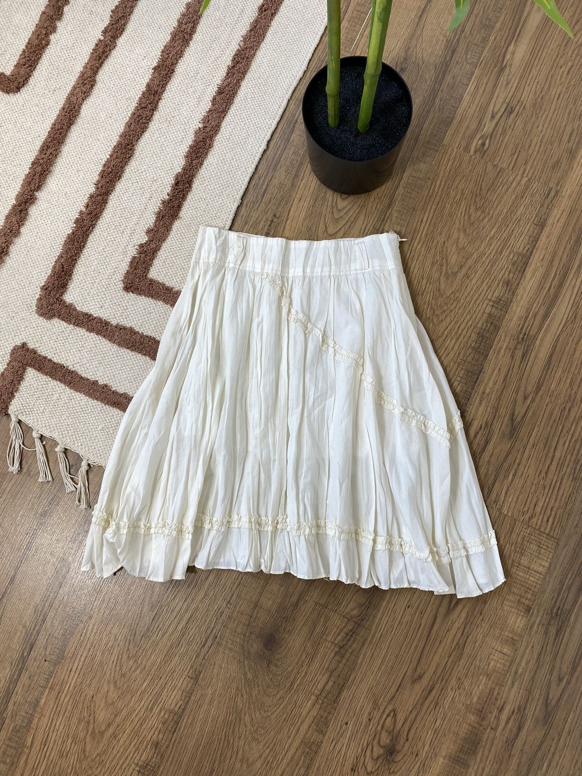 Vintage VINTAGE AVANT GARDE GRUNGE 00s STYLE MIDI SKIRT Size 30" / US 8 / IT 44 - 1 Thumbnail