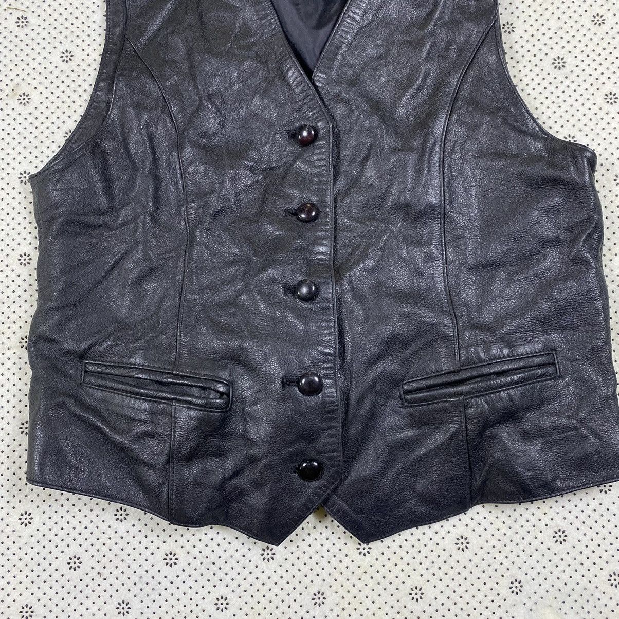 Genuine Leather Vintage Ladies Genuine Leather Vest By Velwood Size S / US 4 / IT 40 - 3 Thumbnail