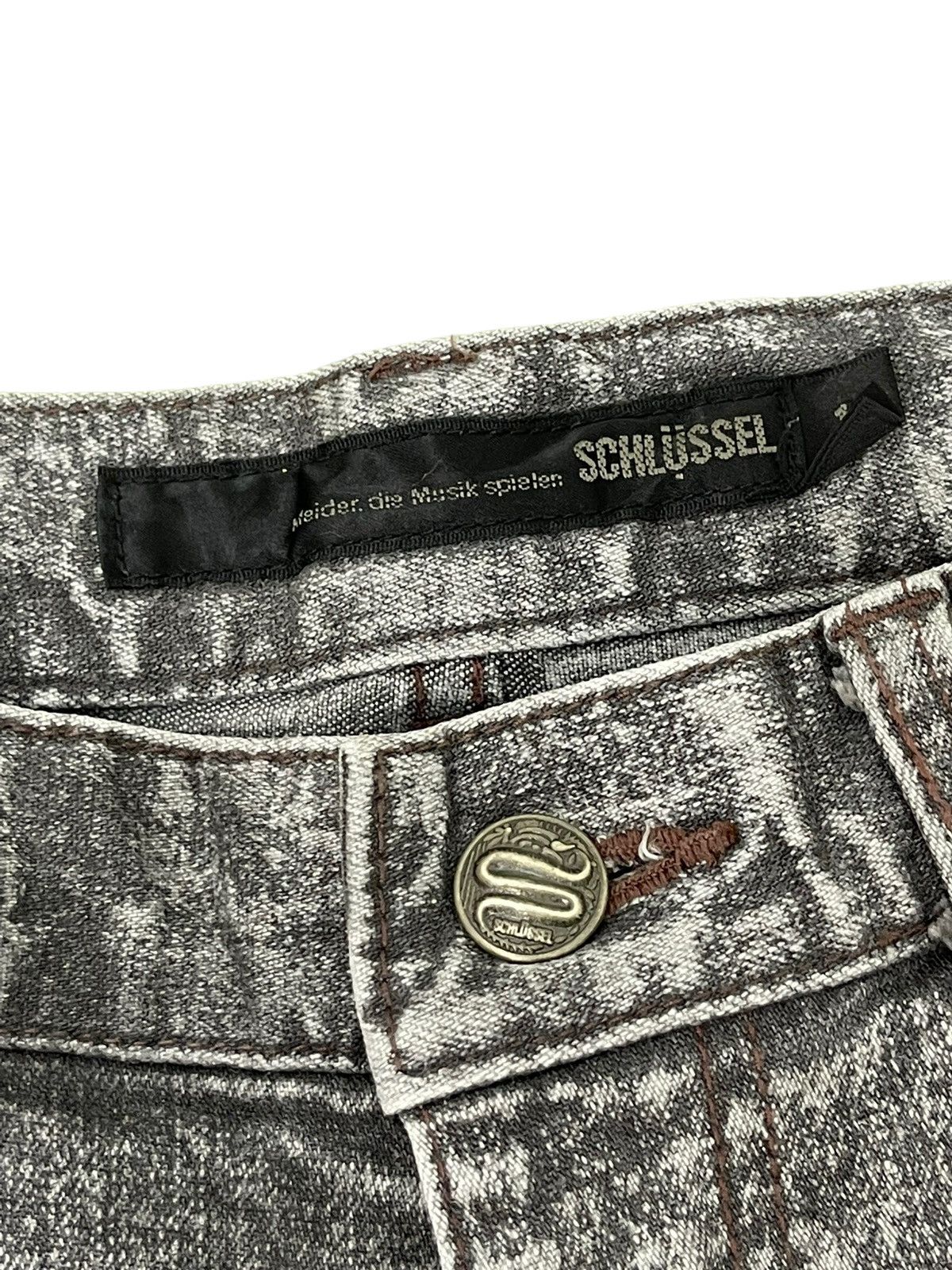 Japanese Brand Flare Jeans Skinny Schlussel Acid Wash Stretch Boot Cut 6🟦1 Size US 29 - 10 Thumbnail