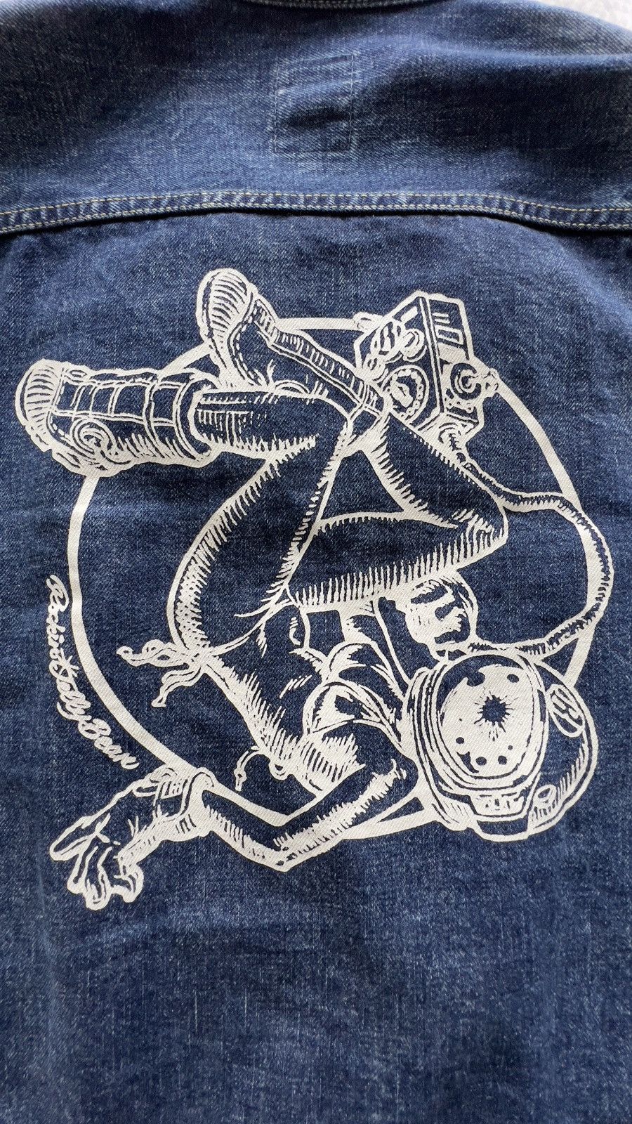 Image of Billionaire Boys Club Bbc “Rockin Jelly Bean” Denim Jacket in Blue, Men's (Size Medium)