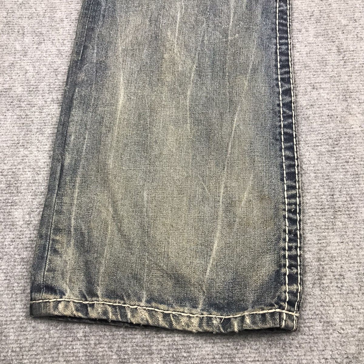 Japanese Brand × Mek Denim BLUE FADED🔥MEK DENIM DISTRESSED DENIM PANTS Size US 34 / EU 50 - 3 Thumbnail