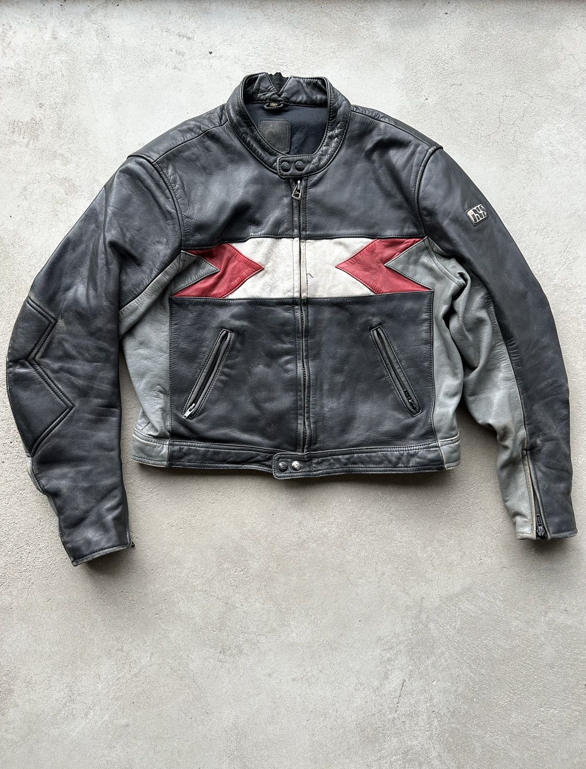 image of Leather Jacket x Racing Vintage Genuine Leather High Quality Racing Jacket Hype, Men's (Size XL)