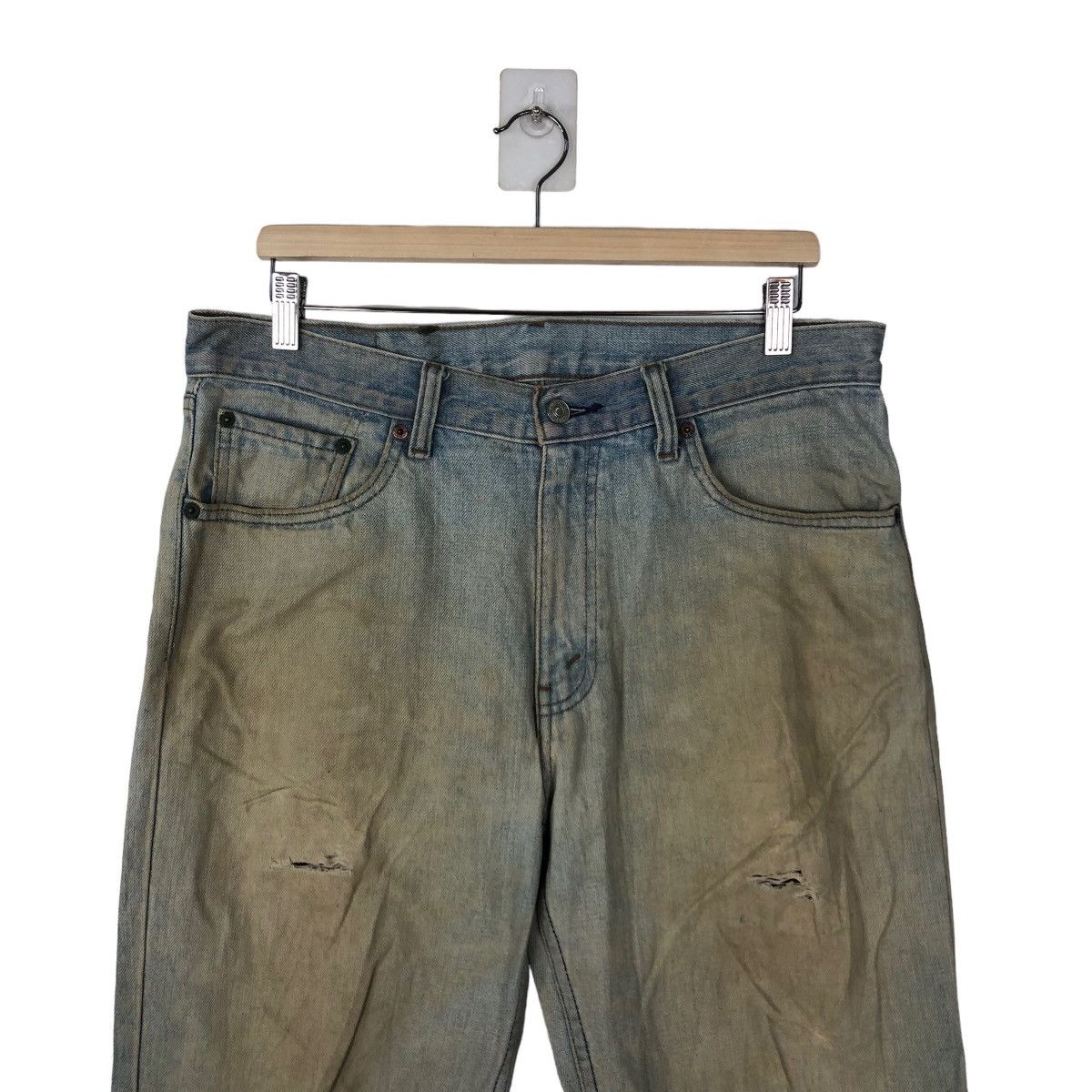 Levi's VINTAGE LEVI’S DENIM JEANS DISTRESSED DESIGN JAPAN Size US 34 / EU 50 - 2 Thumbnail