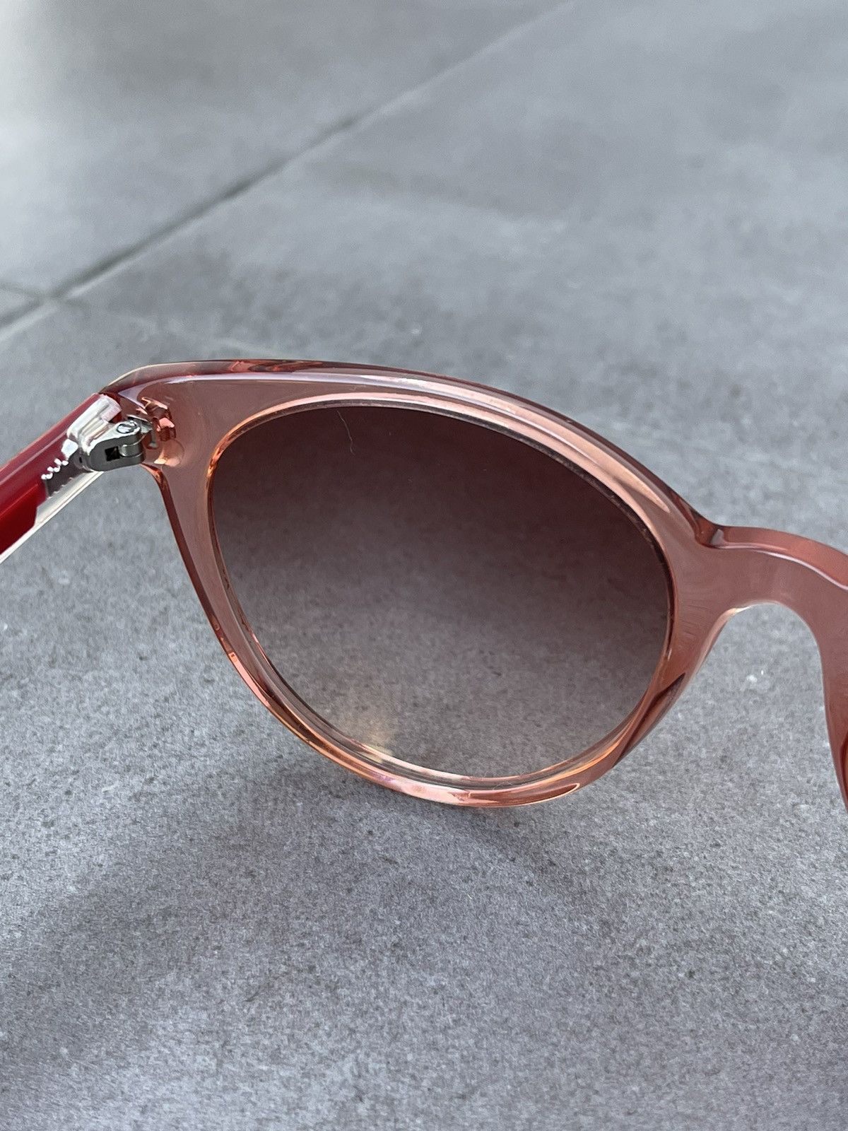 Emporio Armani Emporio Armani EA4003 5070/13 Peach Red Sunglasses Size ONE SIZE - 9 Thumbnail