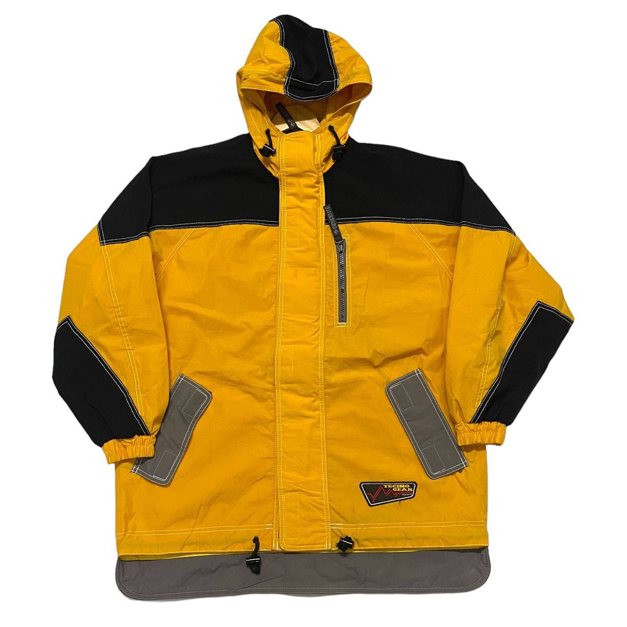 image of Vintage 90's Descente Techno Gear Outdoor Gear Jacket in Yellow, Men's (Size XL)