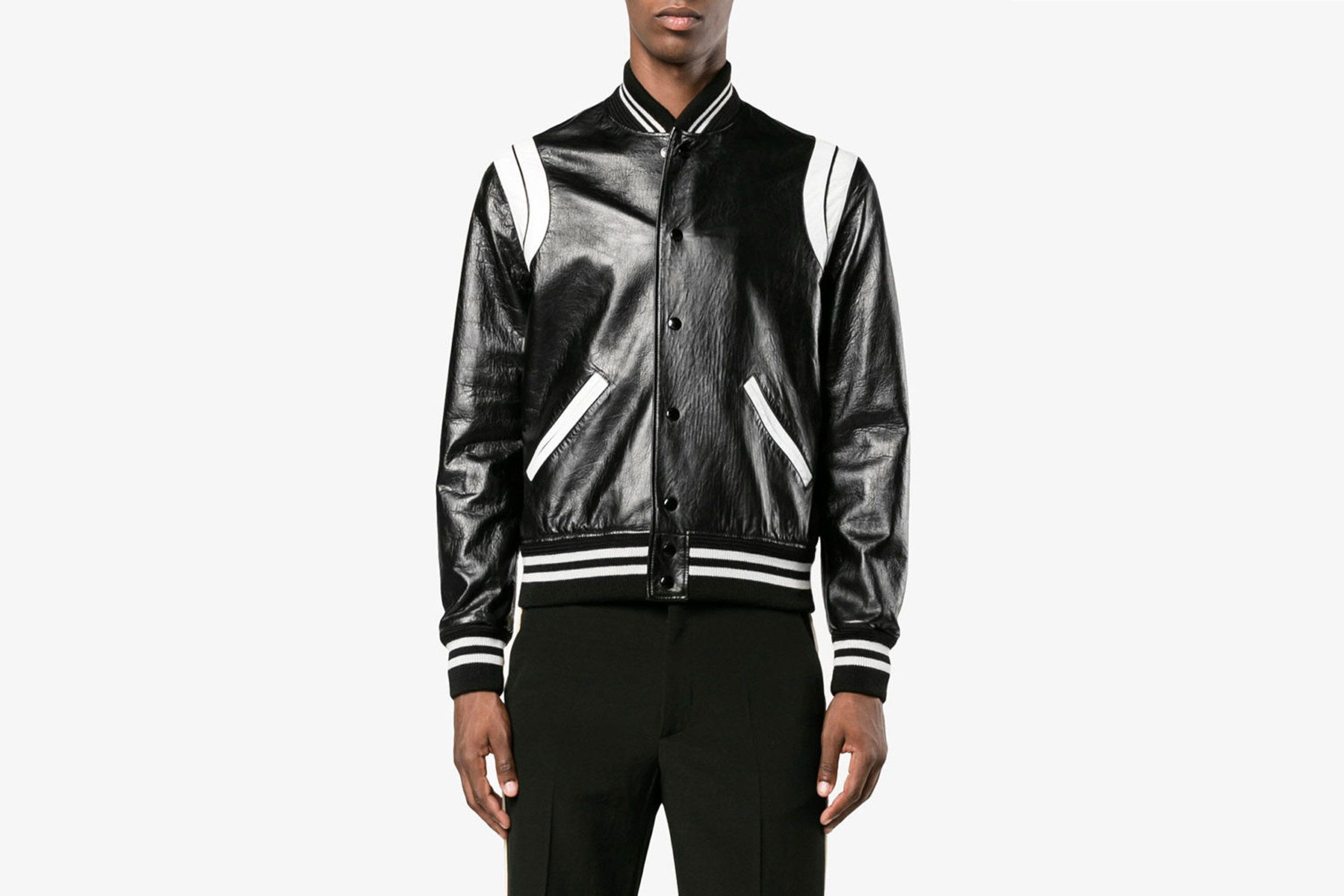 Saint Laurent Leather Teddy Jacket